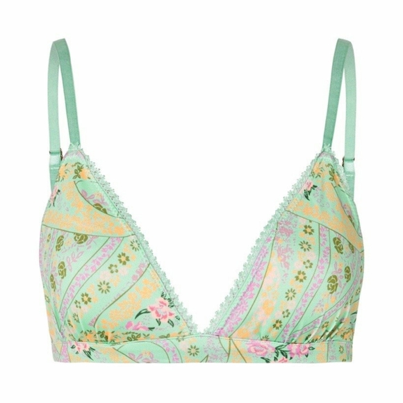 New spell designs city lights tri bralette sage XS